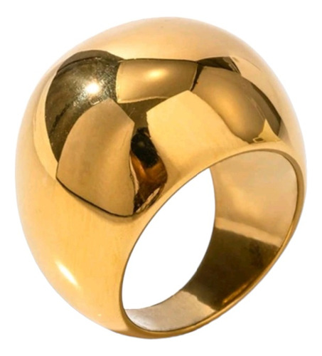 Anillo Mujer Grande Chunky Elegante Enchape Oro 18k Regalo