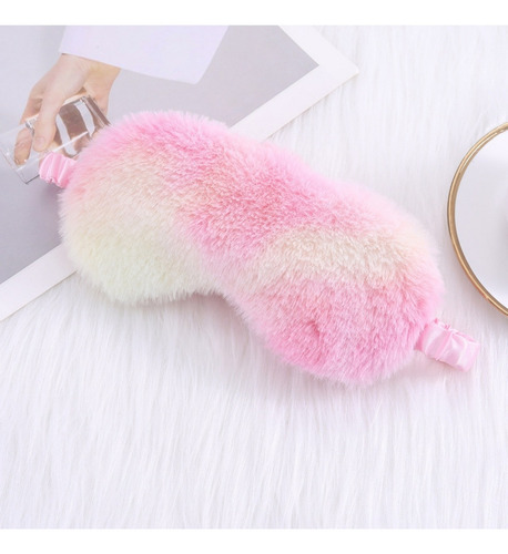 2 Antifaz Para Dormir Ajustable Felpa Suave Colores Kawaii