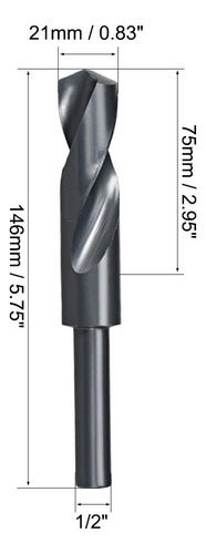 Broca De Vástago Reducido De Acero 21 Mm Con Vástago Recto