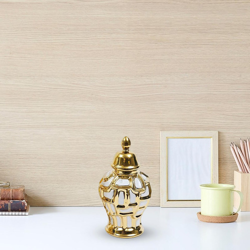 Estilo Retro Porcelana Ginger Jar Centro De Mesa Tapa