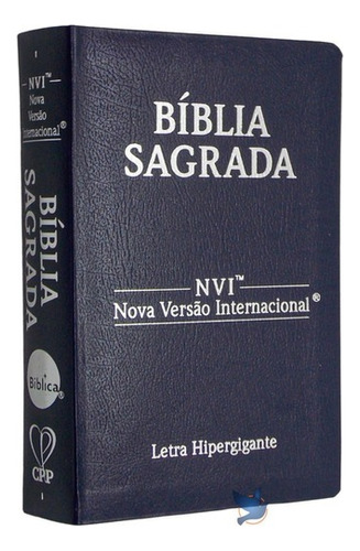 Bíblia Nvi -letra Hipergigante - Capa Luxo Coverbook | Azul
