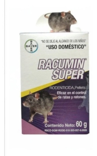 Paquete De 12pz Racumin Pellets 60g Bayer Control De Ratas