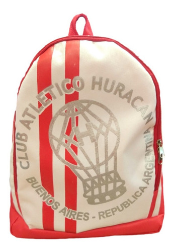 Imagen 2 de 7 de Mochila Club A. Huracán Blanco H1