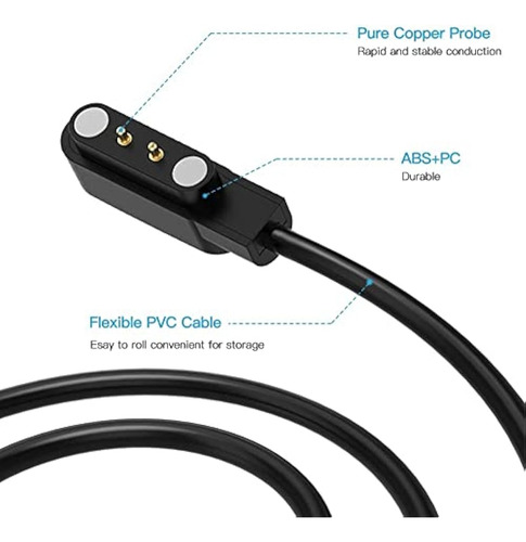 Cargador De Reloj Inteligente De 3.3 Pies Cable De