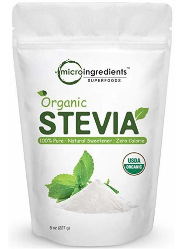 Pura Orgánica Stevia En Polvo, De 8 Onzas, 1418 Servir, 0 Ca