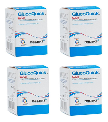 Glucoquick Tirillas 200, 4 Cajas X 50 Und + Envío Gratis
