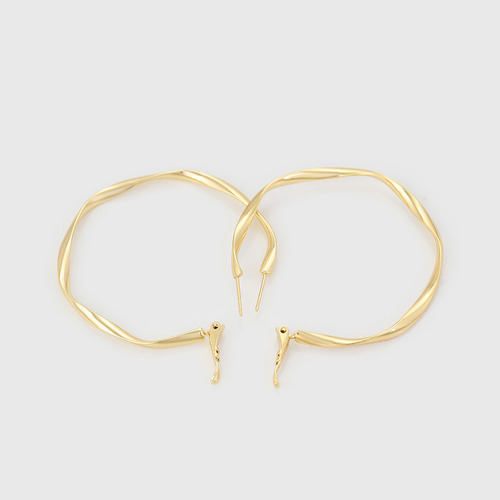 Modernas Arracadas Para Dama Torsal Ligeras Oro 14k Lam