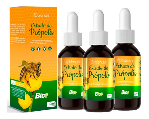 2 Extrato De Própolis Líquido 60ml Bionutrir Vitamina C