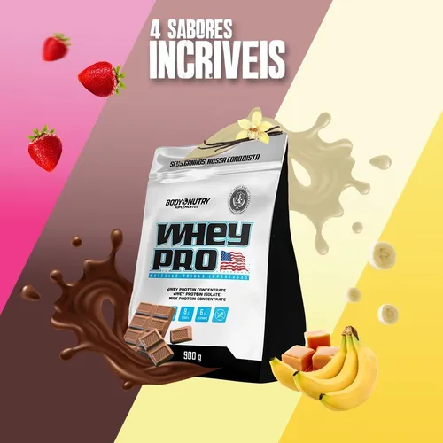 Suplemento en polvo Body Nutry que complementa Premium Whey Pro Whey Whey Pro con sabor a leche fermentada en una recarga de 900 g