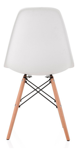 Imagen 3 de 6 de Set 4 Sillas Eames Dsw Clasicas Blancas Muebles Metinca