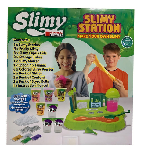Kit Slime Set Slimy Station Fórmula Suiza Con Accesorios