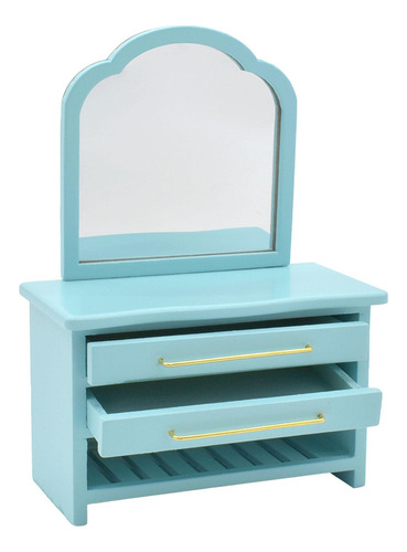 Muebles En Miniatura 1 12, Gabinete Con Espejo Para Casa De