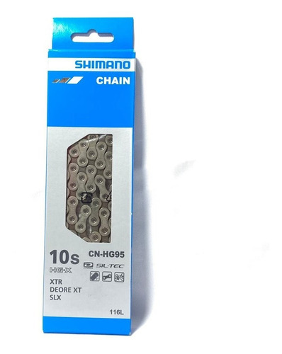 Corrente Shimano 10v Xtr Deore Xt Slx Cn-hg95 116 Elos