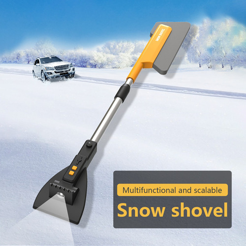 Pala De Hielo Con Pala De Nieve Raspando Nieve Y Glaseado Co
