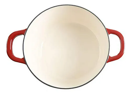 Olla Holandesa De Hierro Fundido Esmaltado, 7 Cuartos, Rojo