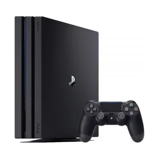 Sony Playstation 4 Pro 1tb Standard Cor Preto Onyx + Um Controle + 2 Jogos De Brinde