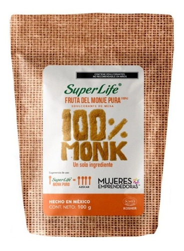 Super Life® 100% Monk Puro, Fruta Del Monje, 100g