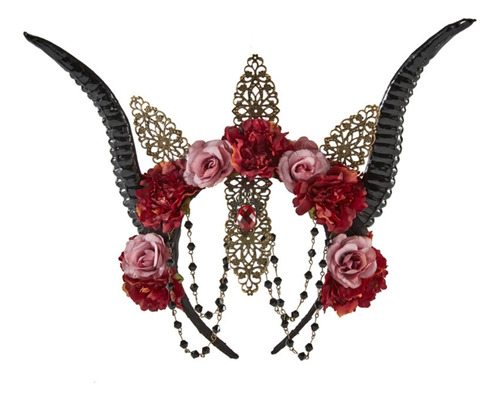 Diadema De Cuerno De Oveja, Decoración De Rosas, Bosques, An