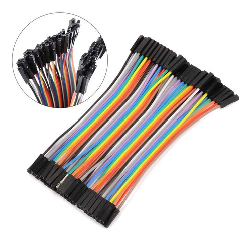 Pack 40 Cables Dupont Hembra-hembra (10cm) Arduino Nodo