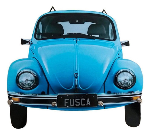 Porta Chaves De Parede Retrô Decorativo Fusca Azul