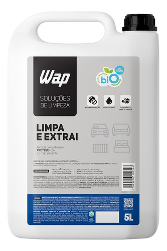 Detergente Limpador Para Extratoras Wap Limpa E Extrai 5 Lts