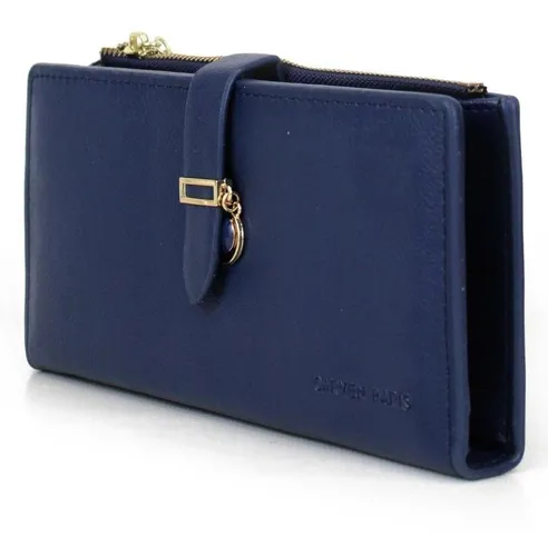 Billetera De Mujer Jolie Azul Carven