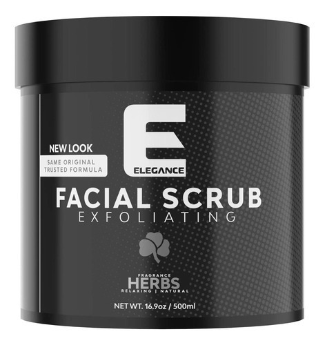 Facial Scrub Elegance Exfoliante Limpieza Barber Profesional 500 Ml Fragancia Hierbas Herbs