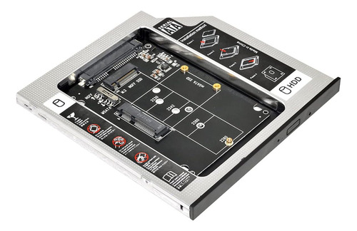 Msata Ngff B/mkey Ssd To Slimline Sata 13pin Caddy Case...