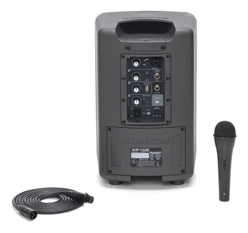 Imagen 3 de 5 de Caja Activa Samson Xp106 Con Micrófono Y Bluetooth