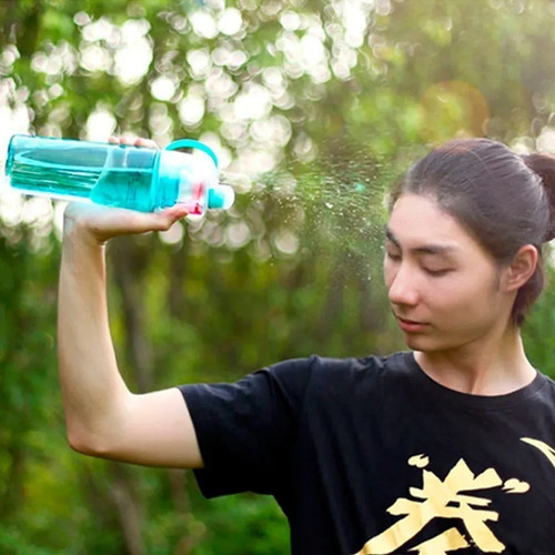 Imagen 9 de 10 de Botella Agua Con Spray Pulverizador Deporte Fitness Gym Yoga