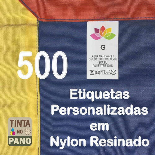 500 Etiquetas Nylon Personalizadas Composição Textil Roupas.