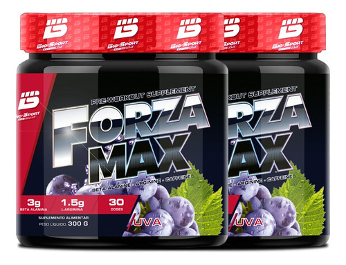 Kit 2x Pré-treino Termogênico Forza Max 300g - Bio Sport Usa