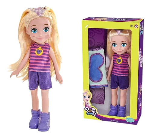 Pupee Boneca Polly Pocket 5 Acessórios Floresta Aventura - Pupee