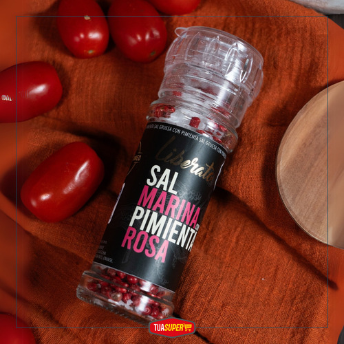 Sal Entrefina Especias Y Sal Marina Pimienta Rosa Molinillo