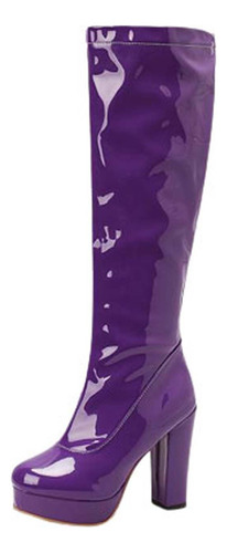 Botas De Tacón Alto Hasta La Rodilla De Moda Para Mujer Mult