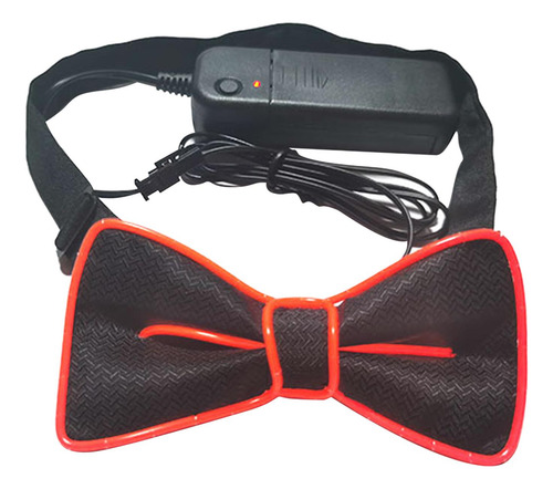 3 Pajarita Led Que En La Oscuridad, Corbata Parpadeante Rojo