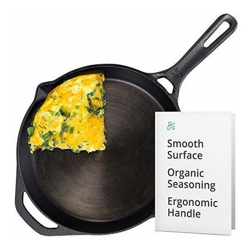 Greater Goods Cast Iron Skillet - Cook Like A Pro With Smoot