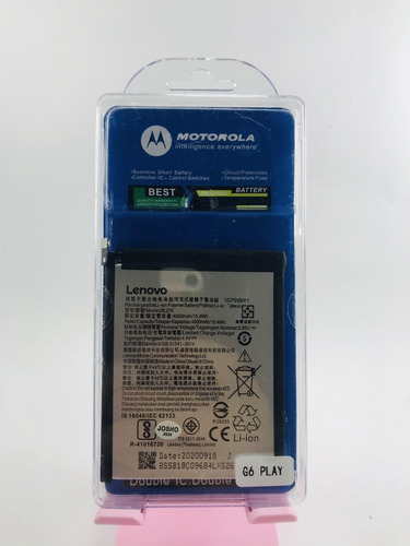 Imagen 1 de 1 de Bateria Original Para Celular Motorola G6 Play