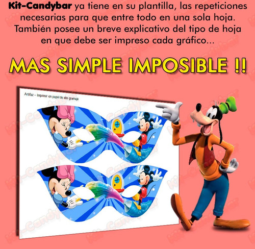 Kit Candybar Imprimible La Casa De Mickey - No Edites Más!!