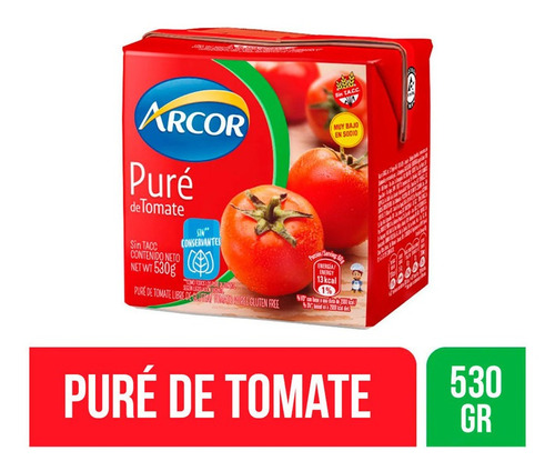 Pure De Tomate Arcor Tetrapack X 530 Gr