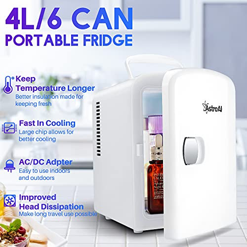 Mini Refrigerador Astroai Termoelectrico Portatil 4 Litros