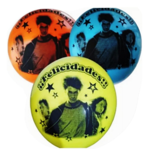 Harry Potter Vela Cera Y Globos Para Fiesta Cumple