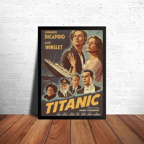 Quadro Decorativo Filme Titanic Arte Moldurado 42x29cm