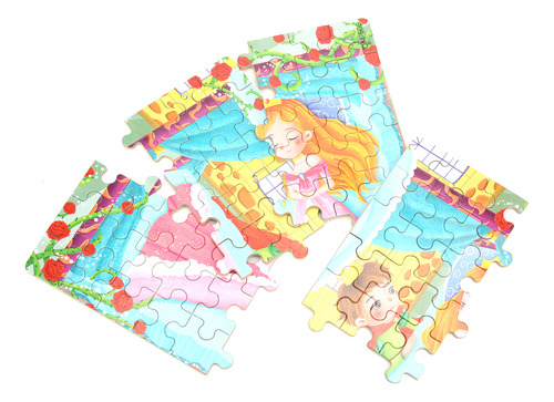Puzzle Con Patrón De Dibujos Animados, 60 Piezas, Colorida Y