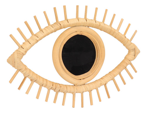 Espejo De Ratán Con Forma De Ojo, Elegante Decoración Bohemi
