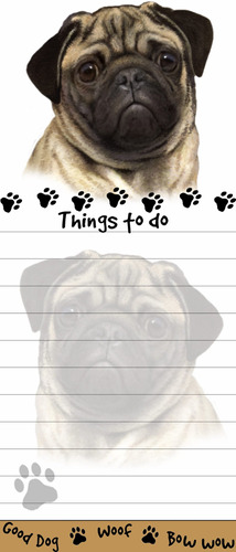 Almohadilla Lista Magnetica Pug Bloque Adhesivo Forma Unica