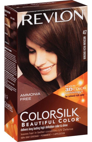 Revlon Colorsilk - Tinte Para El Cabello, Castaño Medio Ri.