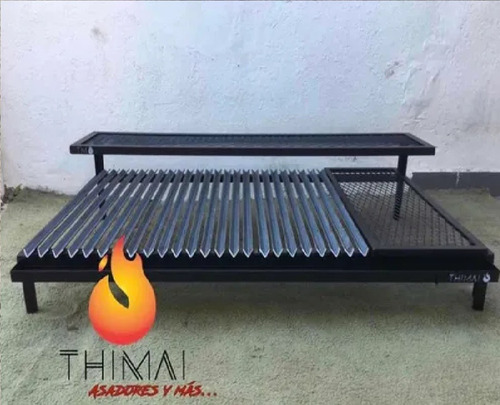 Parrilla Fija Desmontable Con Calentador 80x50