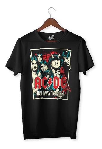 Remera Nock Tributo Ac Dc Serie Rock Highway Dtg Print