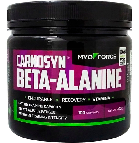 Beta Alanine Alanina 100 Doses Myo Force - Importada Eua